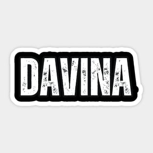 Davina Name Gift Birthday Holiday Anniversary Sticker